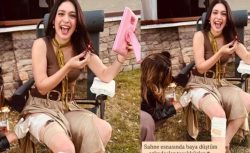 Güzel oyuncu Cemre Baysel yeni dizisinin setinde kaza geçirdi